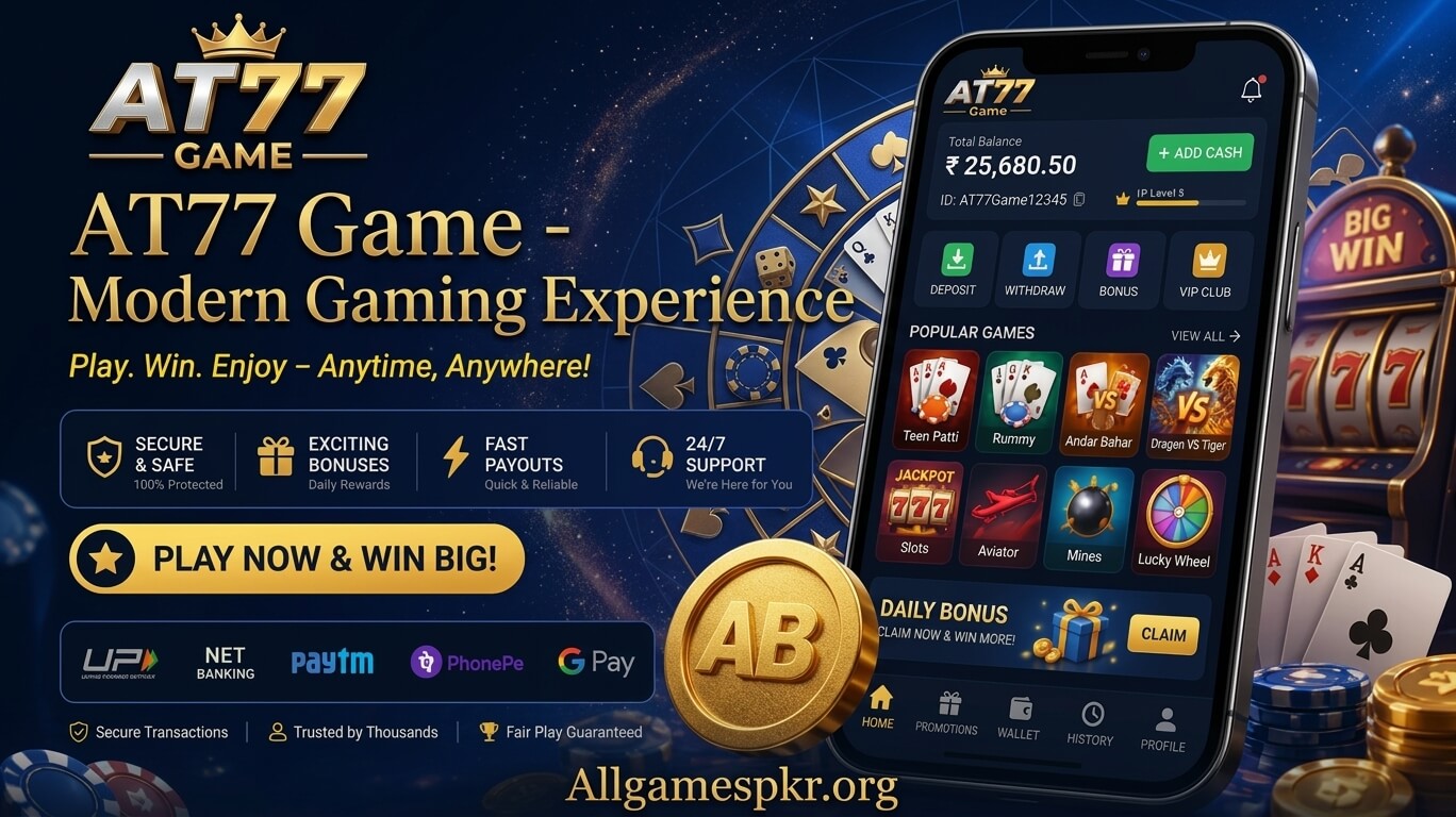 AT77 Game Download Apk | Top Real Earning App in Pakistan For Android/iOS screenshot